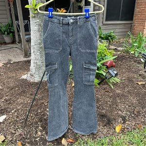 *SOLD* Forever 21 High-rise Flare Jeans with cargo pockets